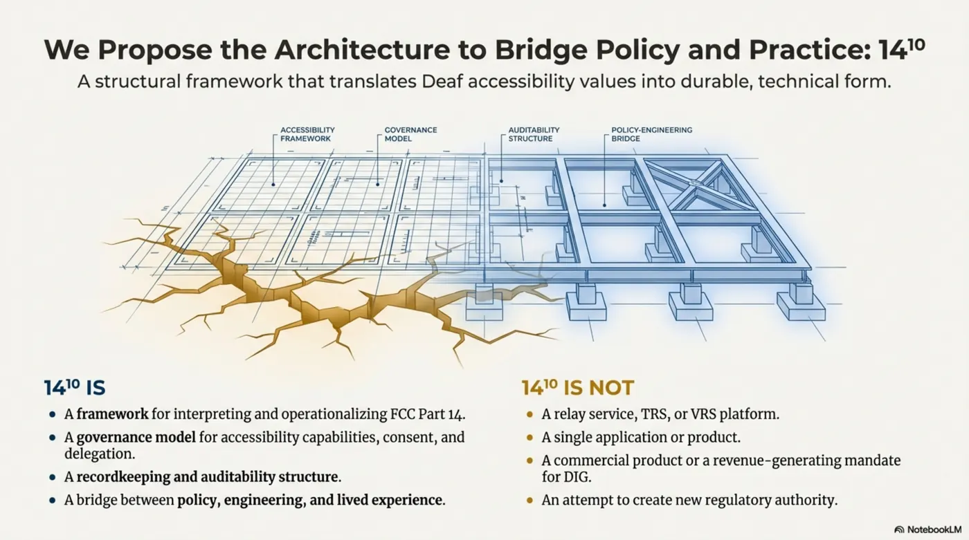 Slide: architecture to bridge policy and practice: 14ten.