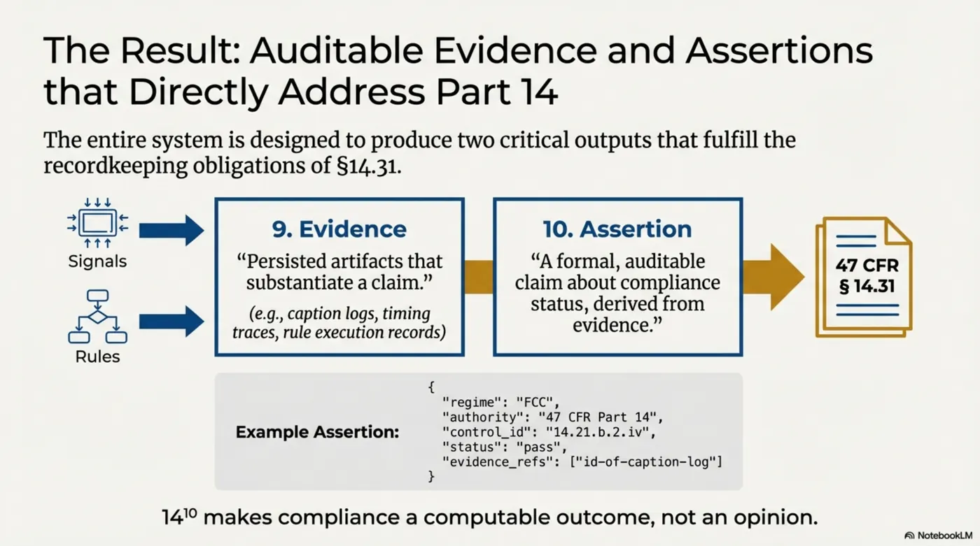 Slide: evidence and assertions.