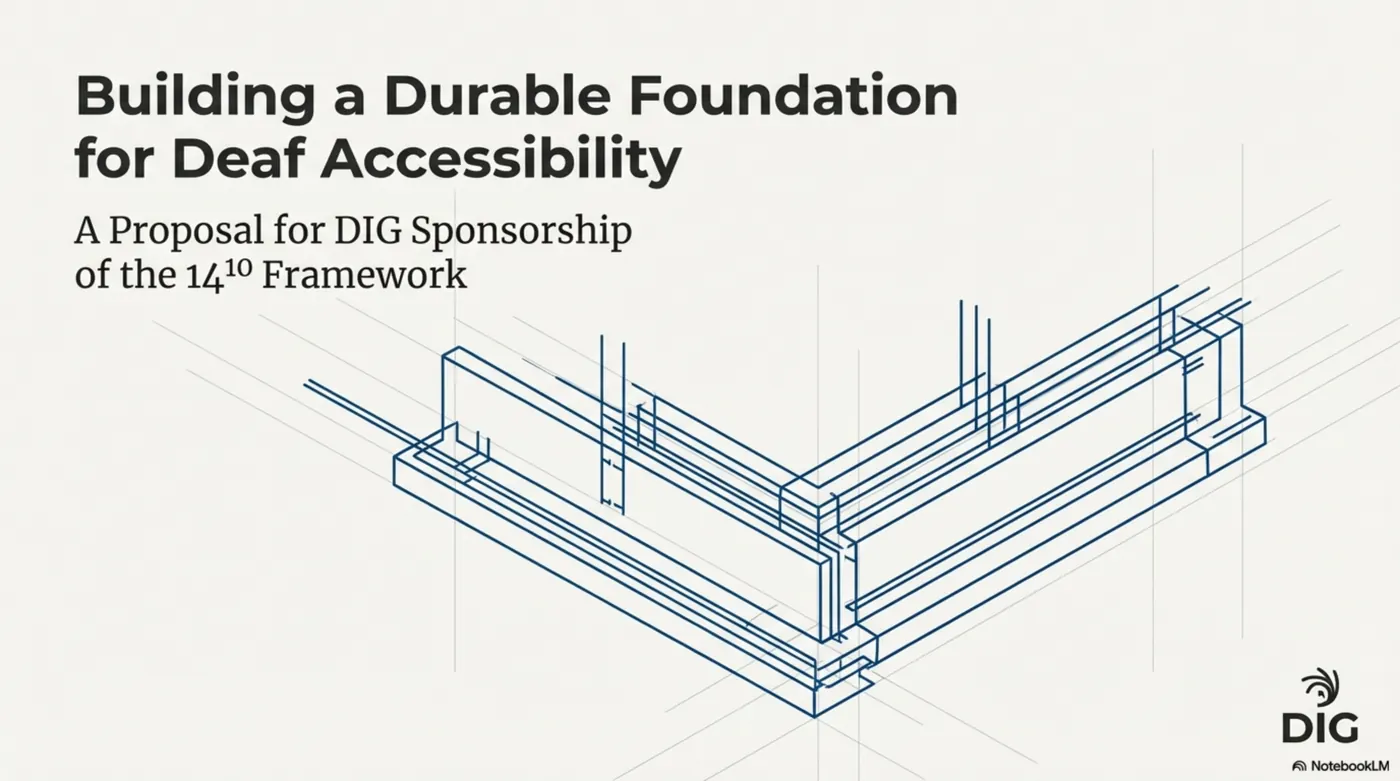 Blueprint-style illustration: a durable foundation for accessibility.